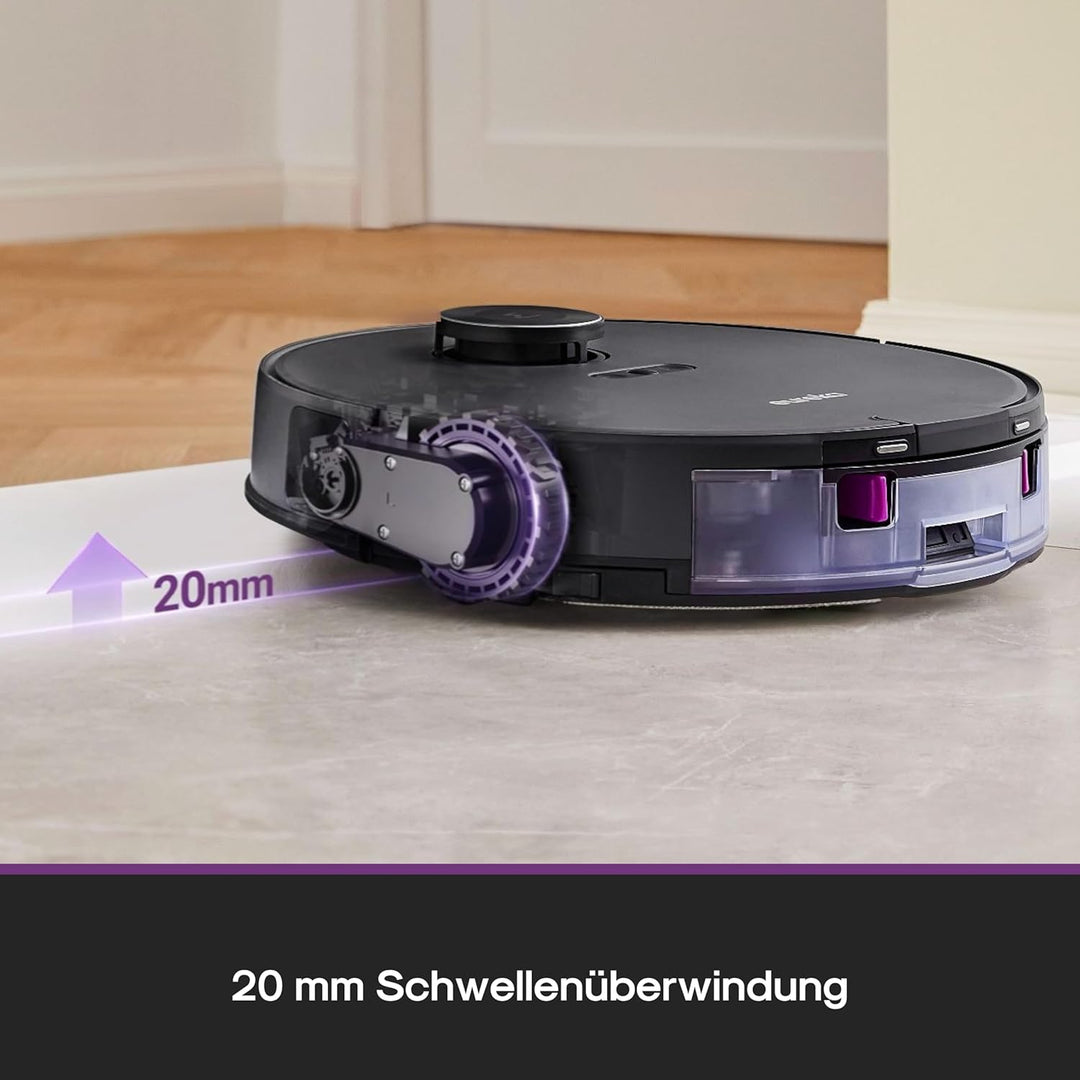 Eureka E20 Evo Plus Saugroboter mit Wischfunktion Absaugstation beutelloser, Saugroboter 10000 Pa, S