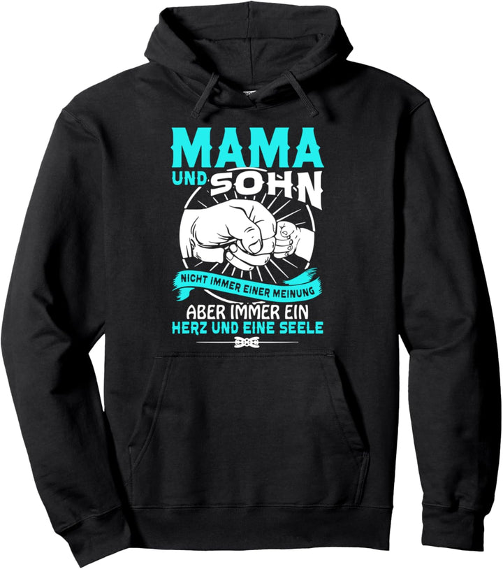 ein Herz und eine Seele coole Geschenkidee Mama und Sohn Pullover Hoodie