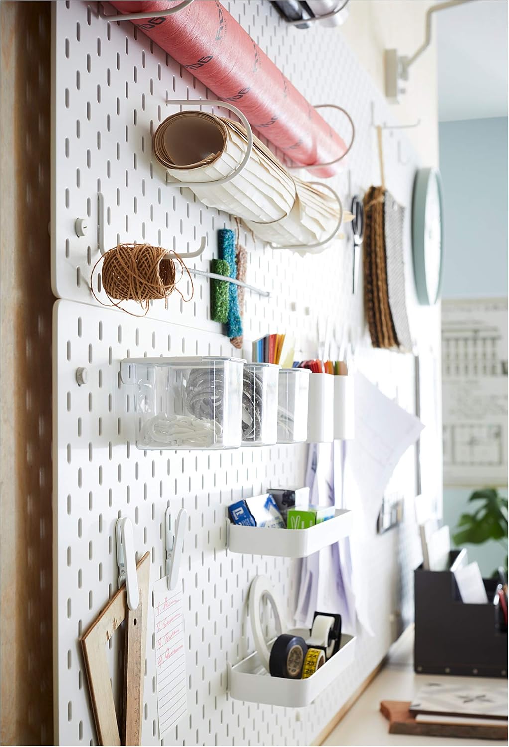 Ikea skådis pegboard 76x56 cm weiss