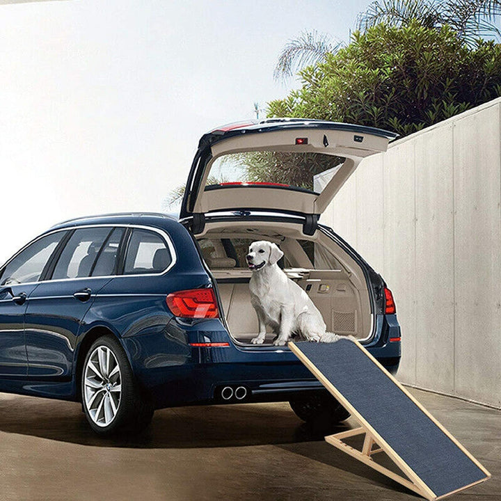 Holz-Hunderampe Katzen Rampe, 70cm Lang Hölzerne Hundetreppe für Bett oder Sofa, für Auto Höhenverst