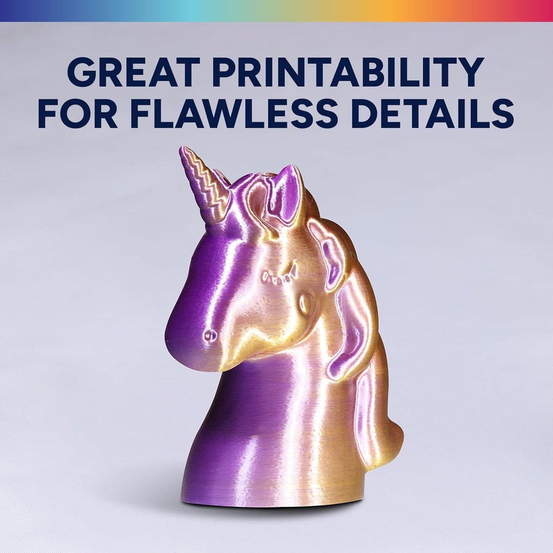 OVERTURE Dual Color Silk PLA Filament 1.75mm, 1kg 3D Drucker Filament Seide PLA, Massgenauigkeit +/-