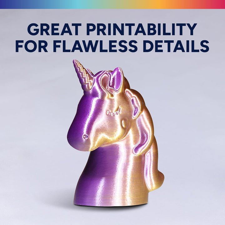 OVERTURE Dual Color Silk PLA Filament 1.75mm, 1kg 3D Drucker Filament Seide PLA, Massgenauigkeit +/-