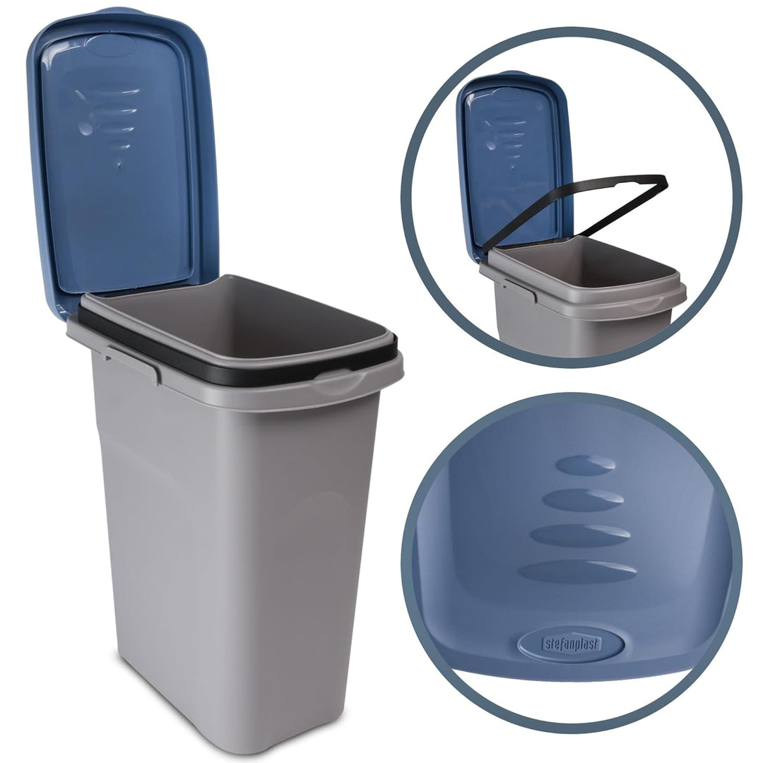 25L Mülleimer weiss, Mülleimer Küche, Mülltonne, Abfalleimer Küche, Trash Bin, Mistkübel, Gelber Sac