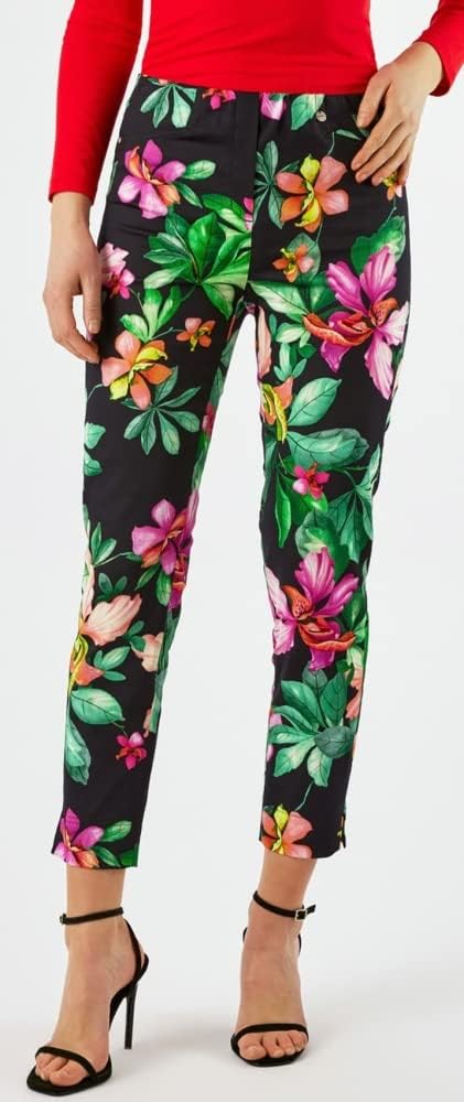 Robell, Rose09 leichte Sommerhose mit floralen Druck 40, 40