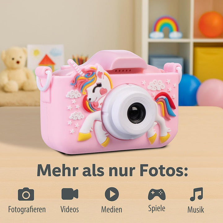 Kinderspiel-Kamera: 2er-Set Selfie-Kinderkameras, 2&