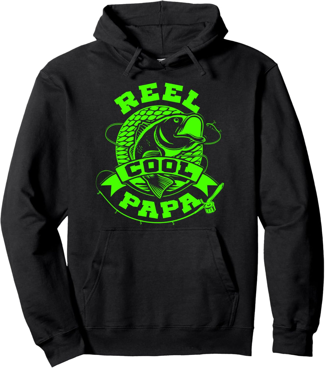 Reel Cool Papa Lustiges Design für Fischer Pullover Hoodie