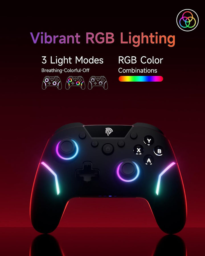 EasySMX X20 Wireless Controller PC mit RGB, Bluetooth Controller mit 2 in 1 Trigger &amp; abnehmbare Hal