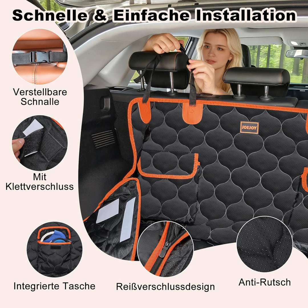 JOEJOY Kofferraumschutz für Hunde mit Seitenschutz, Universale Hundedecke Auto Kofferraum mit Ladeka
