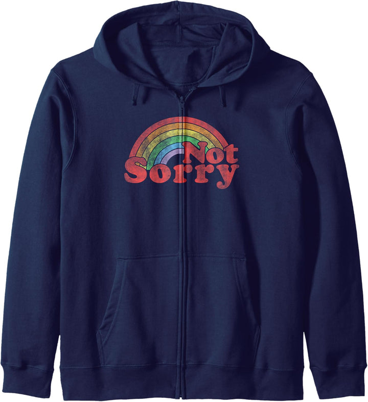 Not Sorry Rainbow Sarcastic Sassy Vintage Kapuzenjacke