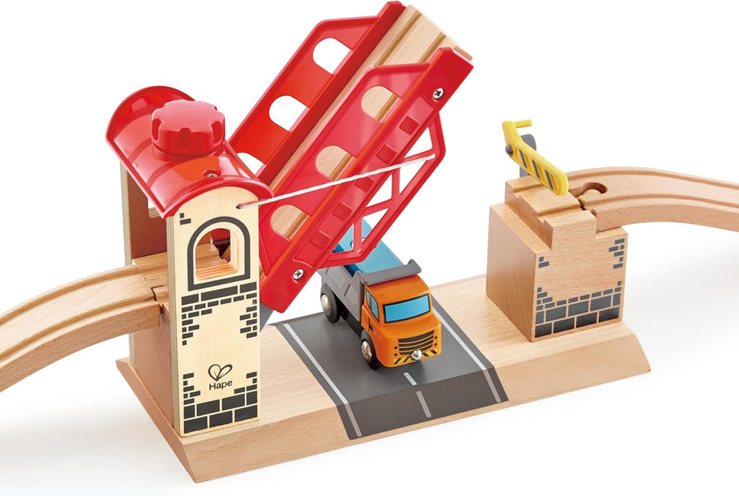 Hape Eisenbahnwelt Zugbrücke aus Holz, ab 3 Jahren