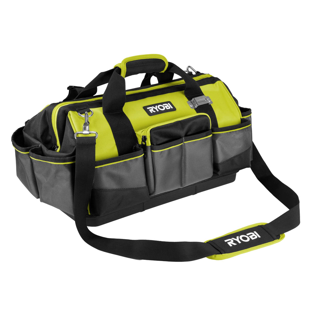 RYOBI Handwerkertasche mit Schultergurt Grösse M RSSMTB1 (6 x Innentaschen, je 4 x offene Taschen au