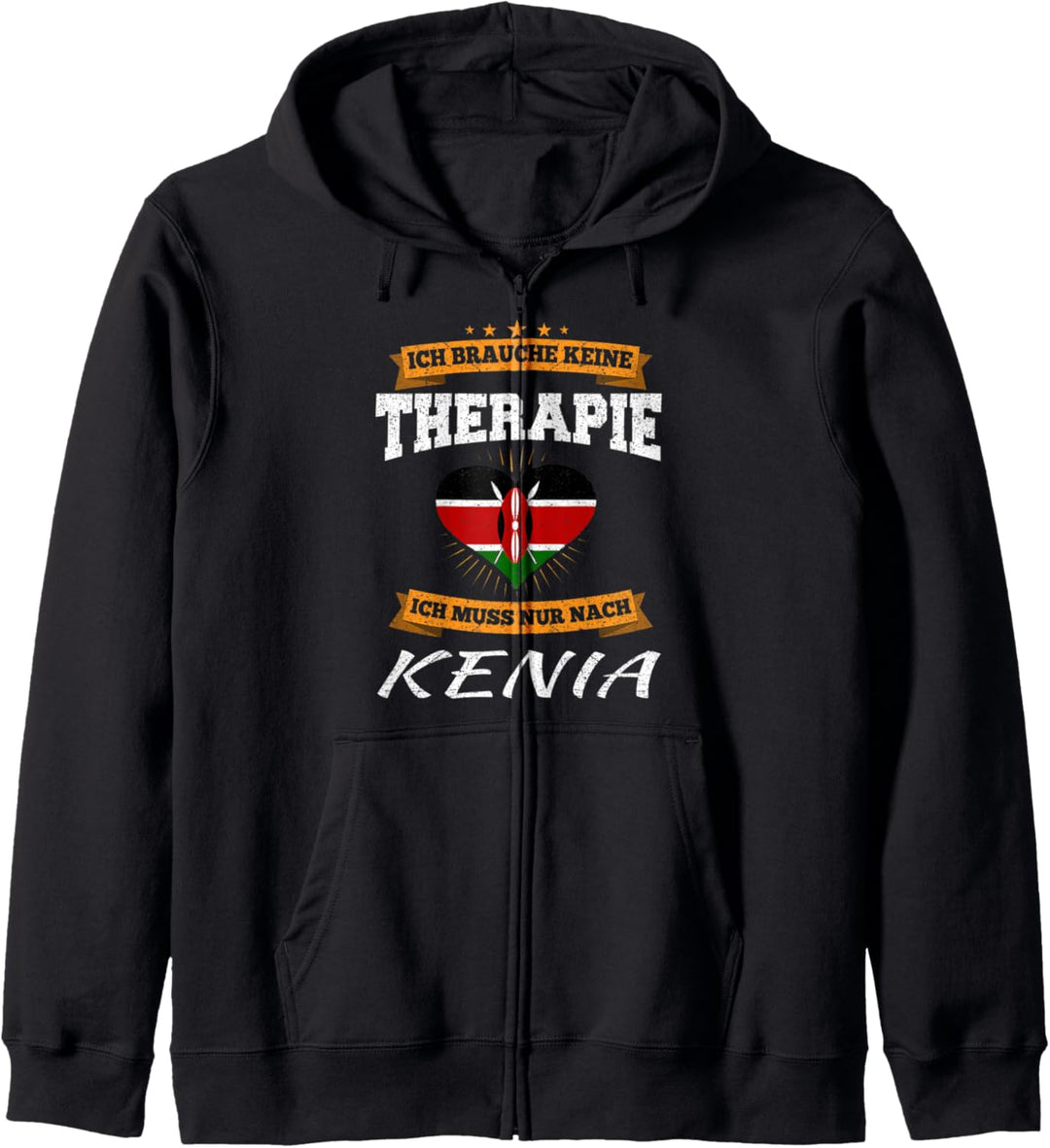 Ich Brauche Keine Therapie Ich Muss Nur Nach Kenia Kapuzenjacke