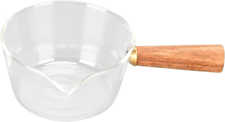 Milchtopf aus Glas mit V-förmigem Ausguss, Antihaftbeschichteter Kochtopf aus Borosilikatglas, Messb