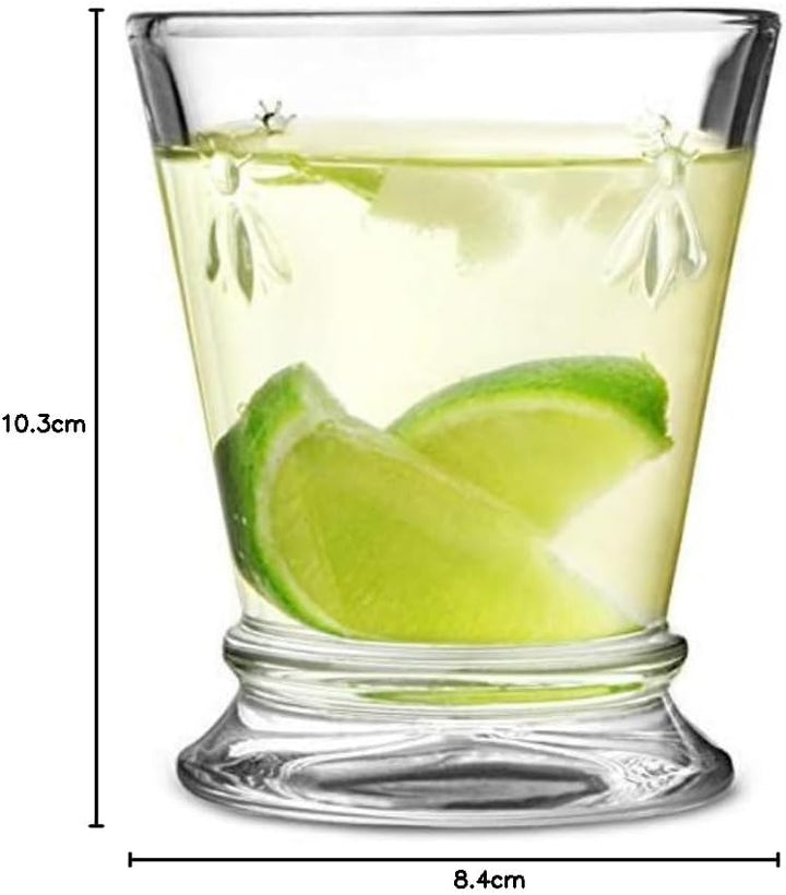 La Rochère Wasserglas Biene Klar 260 ml - 1 Glas - schöne Trinkglas Glas mit einzigartigen Look