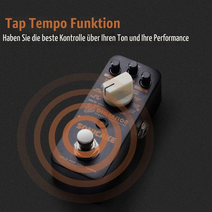 SONICAKE Modulation Gitarre Effektpedal 11 Modus für Phaser Flanger Chorus Tremolo Vibrato Autowah u
