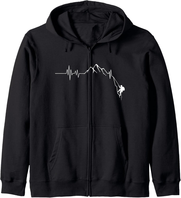 Herzschlagfelsenklettern Geschenkfelsenkletterer Kapuzenjacke