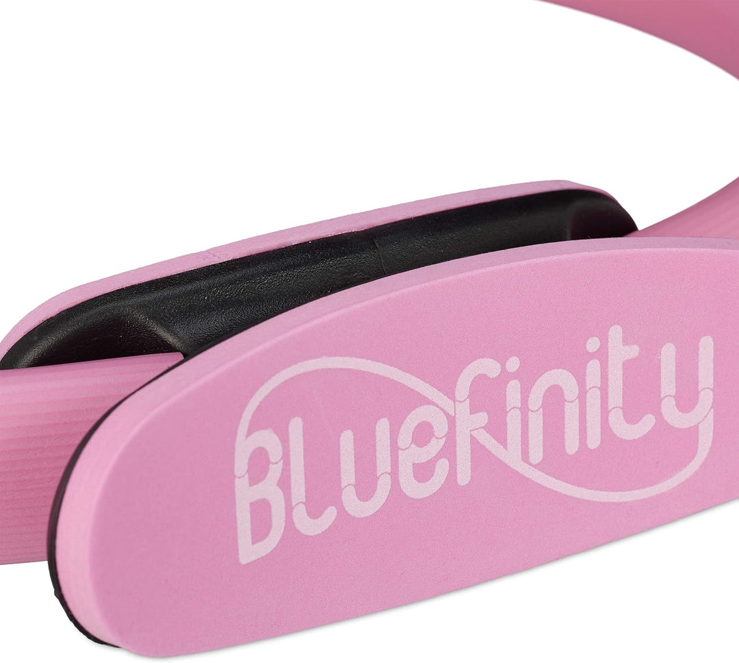 Bluefinity Pilates Ring mit Übungen, Doppelgriff, gepolstert, Widerstandsring Yoga, Fiberglas, Fitne