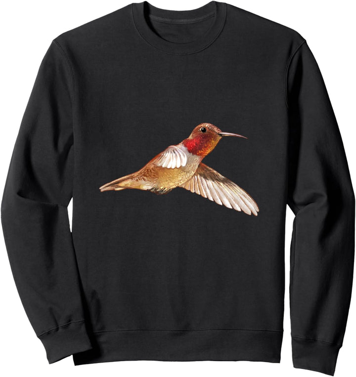 Wasserfarben rot braun Kolibri Aquarell Sweatshirt
