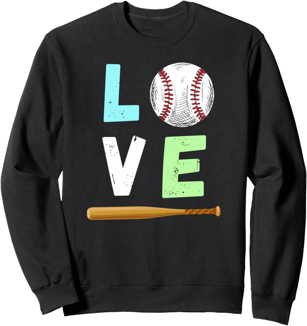 Liebe Baseball Grafik Nettes Baseball Sweatshirt