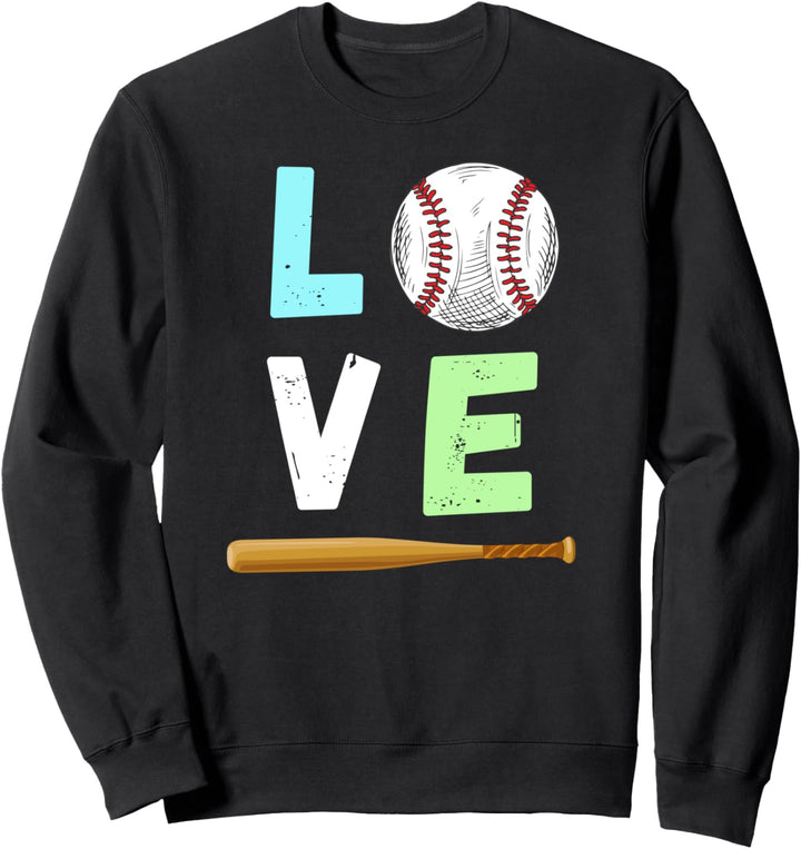 Liebe Baseball Grafik Nettes Baseball Sweatshirt