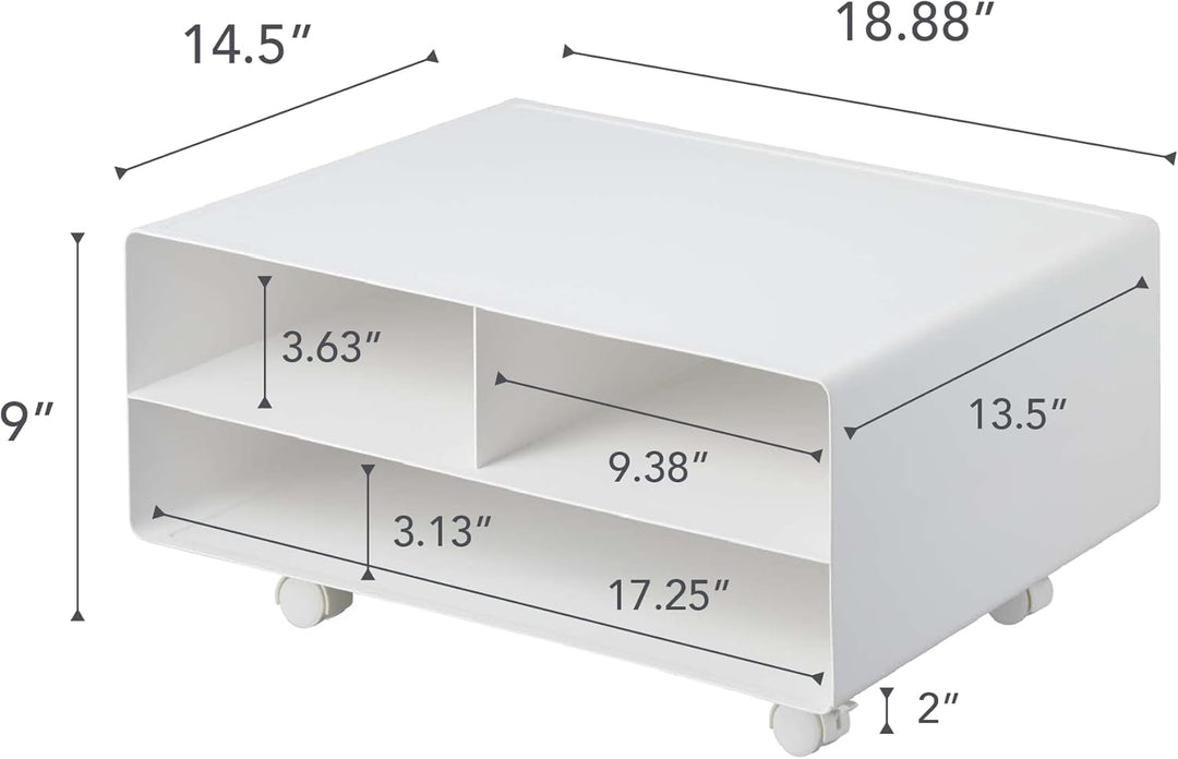 YAMAZAKI Tower Druckerstation, Legierter Stahl, Weiss, One Size