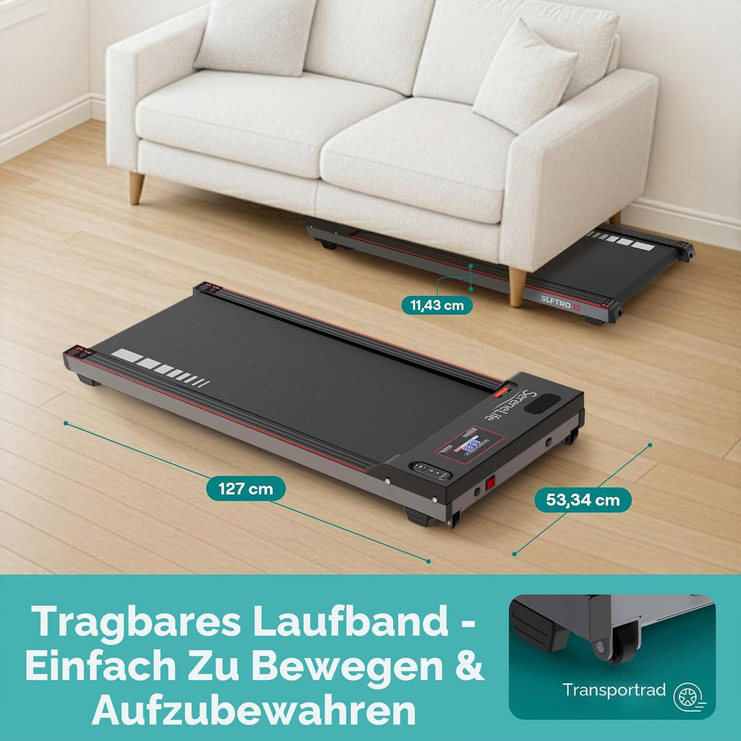 SereneLife Walking Pad, Laufband für Zuhause (Modelle: 8/9,6/10 km/h) – Schreibtisch-Laufband, leise