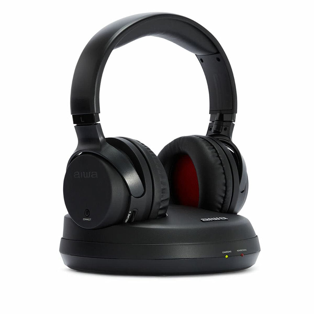 Aiwa WHF-930D Kabellose TV-Kopfhörer, Over-Ear-Kopfhörer HiFi mit optischer Verbindung, drahtlose RF