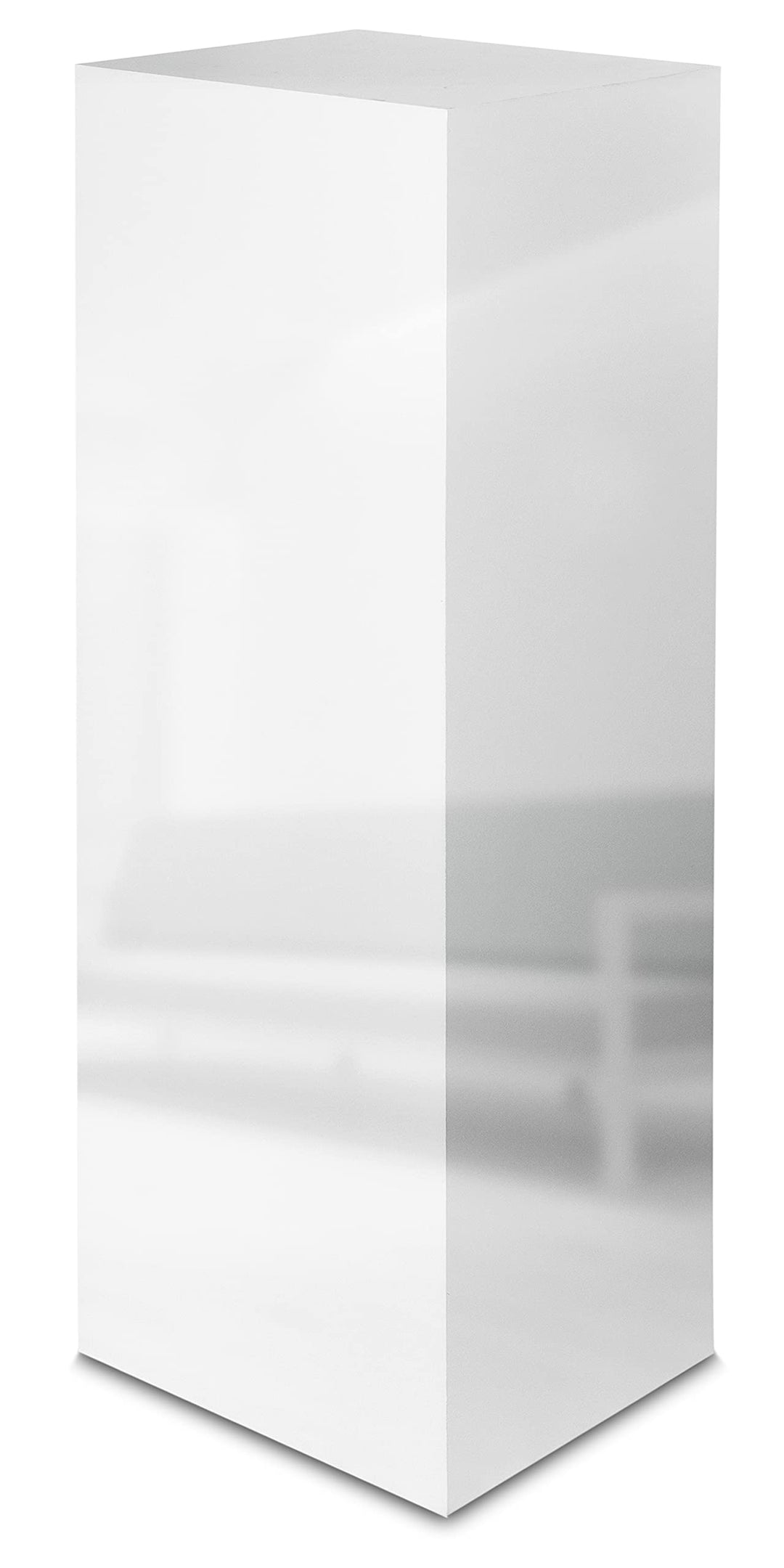 STEMA Seyfried Dekosäule, Podest in 3 Grössen (60x17x17 cm, Weiss Hochglanz) Blumensäule, Blumenstän