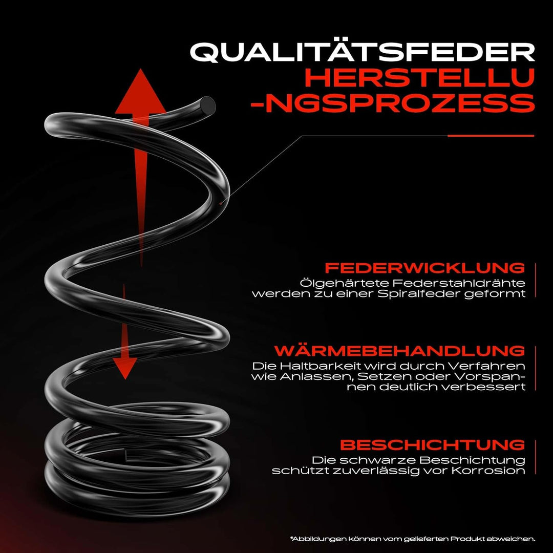 Frankberg 2x Federn Fahrwerksfeder Vorderachse Kompatibel mit Insignia A G09 1.6L 2008-2017 Insignia