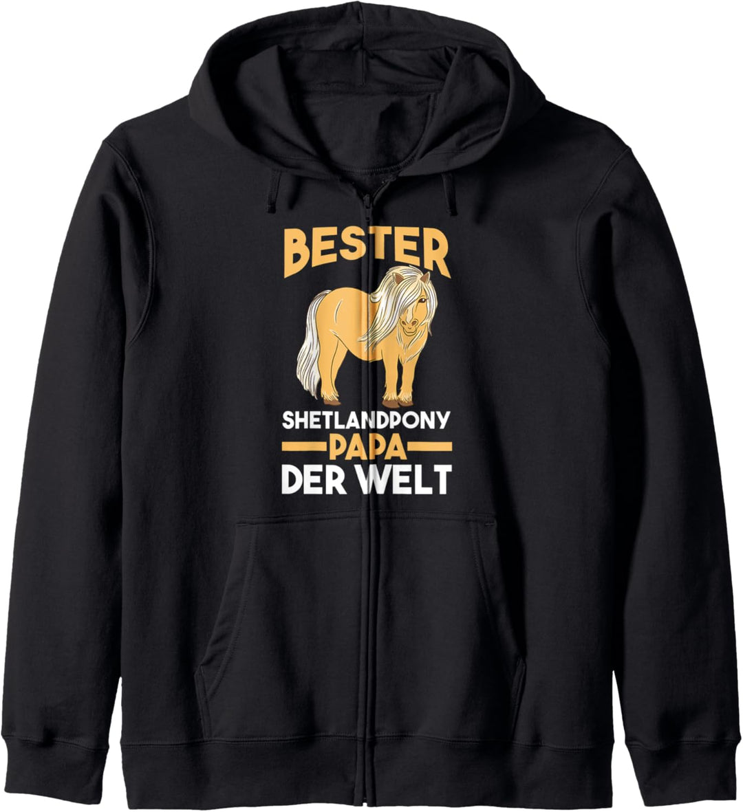 Pferde Papa Vater Vatertag Shetlandpony Pferd Reiten Kapuzenjacke