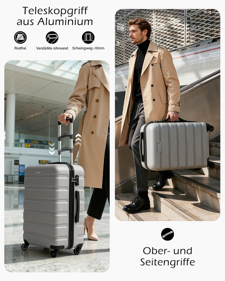 COOLIFE Koffer Premium Koffer Hartschalenkoffer Trolley Rollkoffer Reisekoffer Kofferset Handgepäck