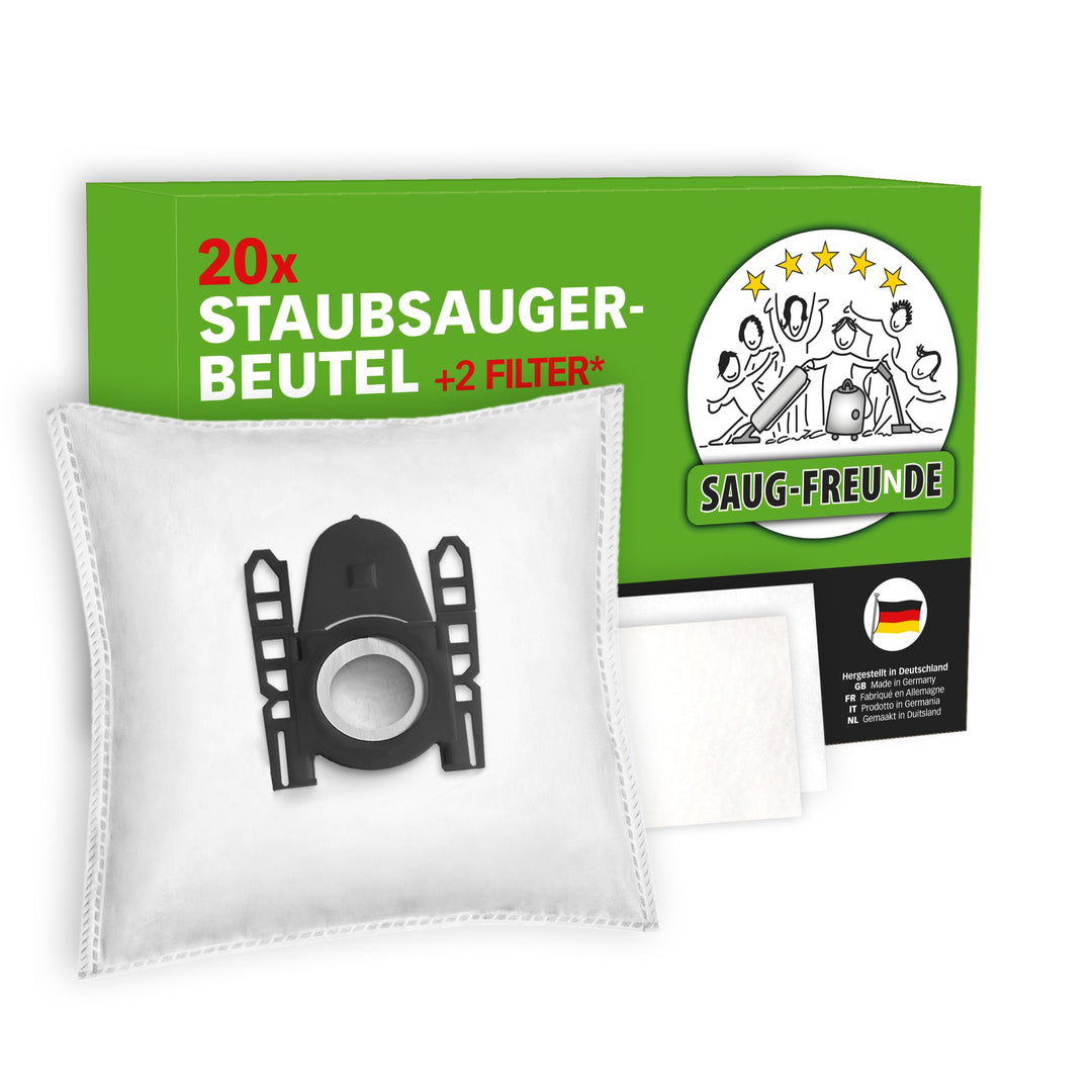 SAUG-FREUnDE I 20 Staubsaugerbeutel für SIEMENS Z 7.0 Baureihe Z7.0: VSZ7A400, VSZ7442S, VSZ7M1, VSZ