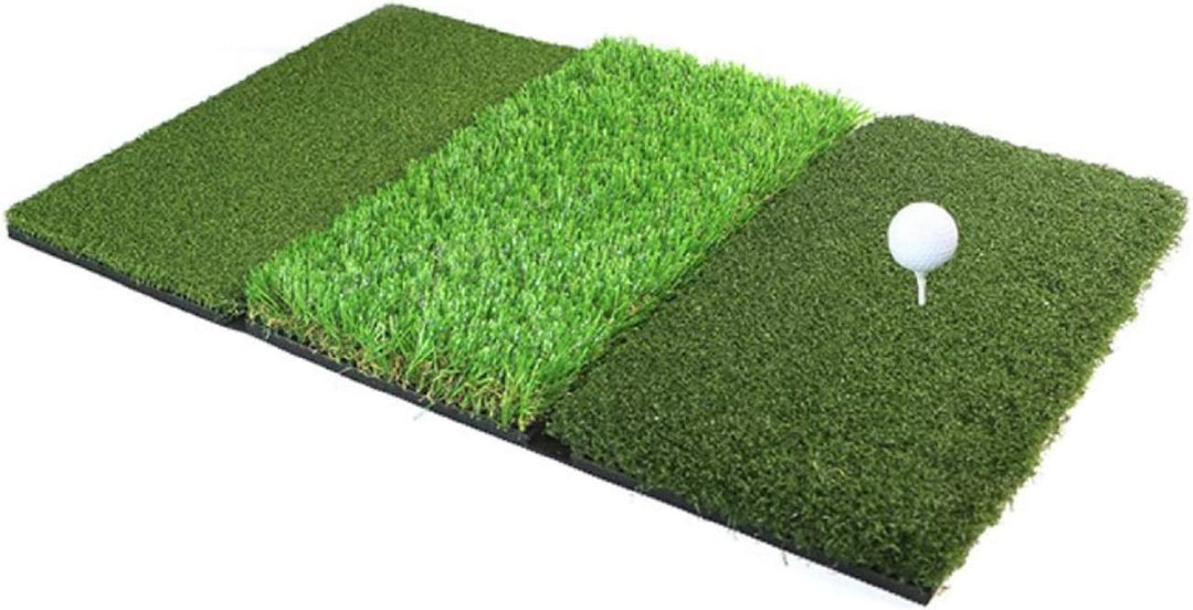 LL-Golf ® Golf 3 in 1 Abschlagmatte 60x30 cm/Übungsmatte mit Rough und Fairway Schlagflächen/Range M