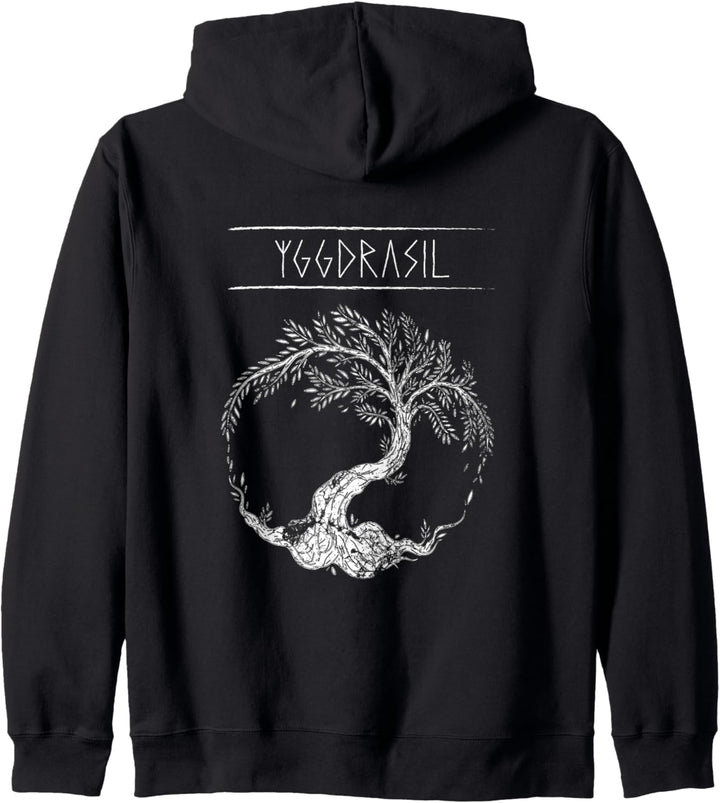 Yggdrasil Baum des Lebens Wikinger Walhalla Odin Design Kapuzenjacke