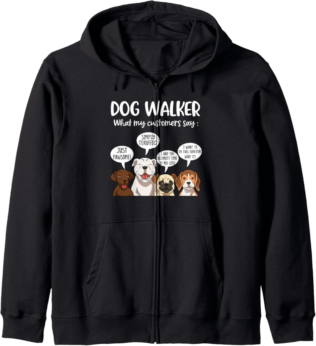 Dog Walker Hundespaziergang Kapuzenjacke
