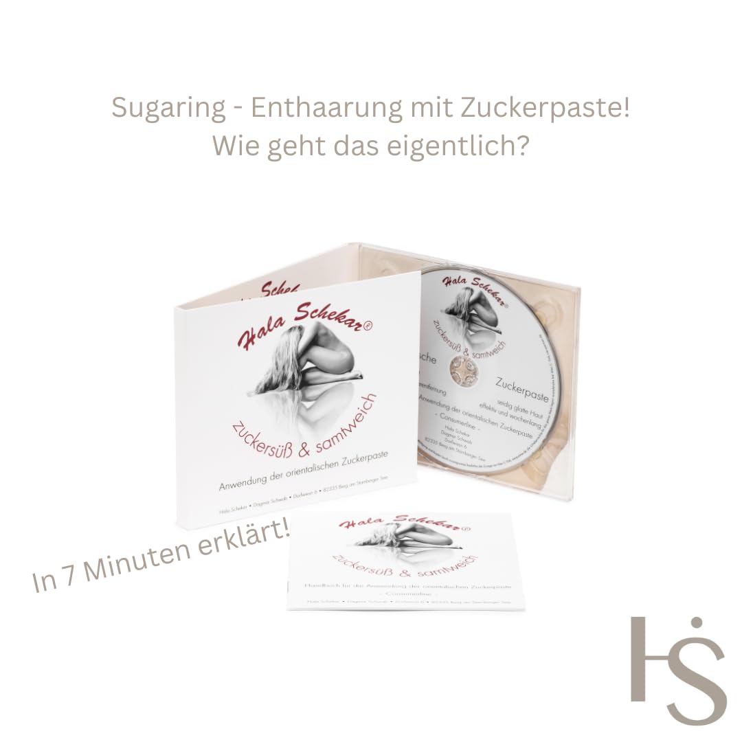 SET: Haarentfernung, Enthaarung mit Hala Schekar Orientalischer Zuckerpaste – Starter-Set: Dose Zuck