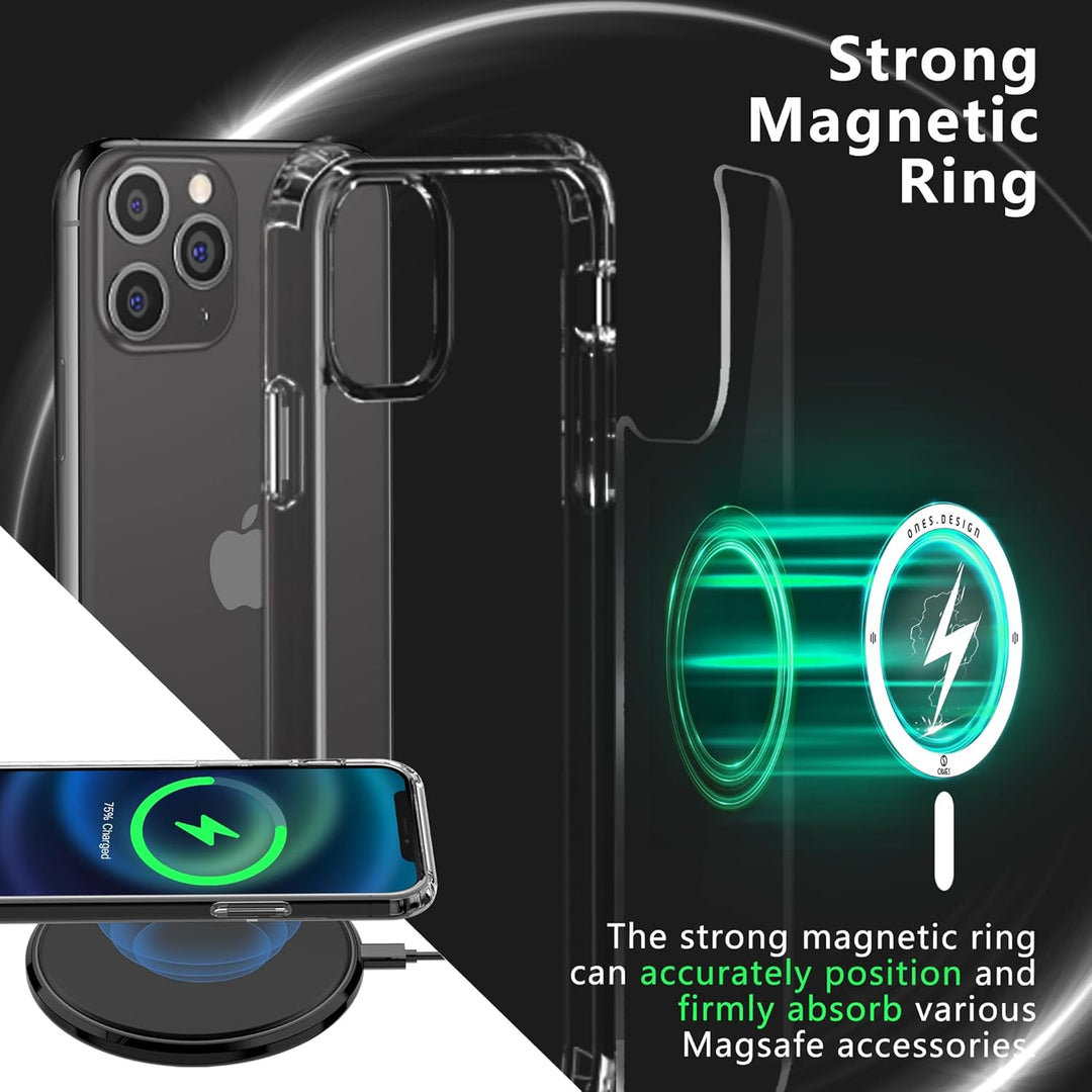 ONES Magnetisches HandyHülle für iPhone 11 Pro Max, Kompatibel mit MagSafe, Militärnorm Schutz Dünne