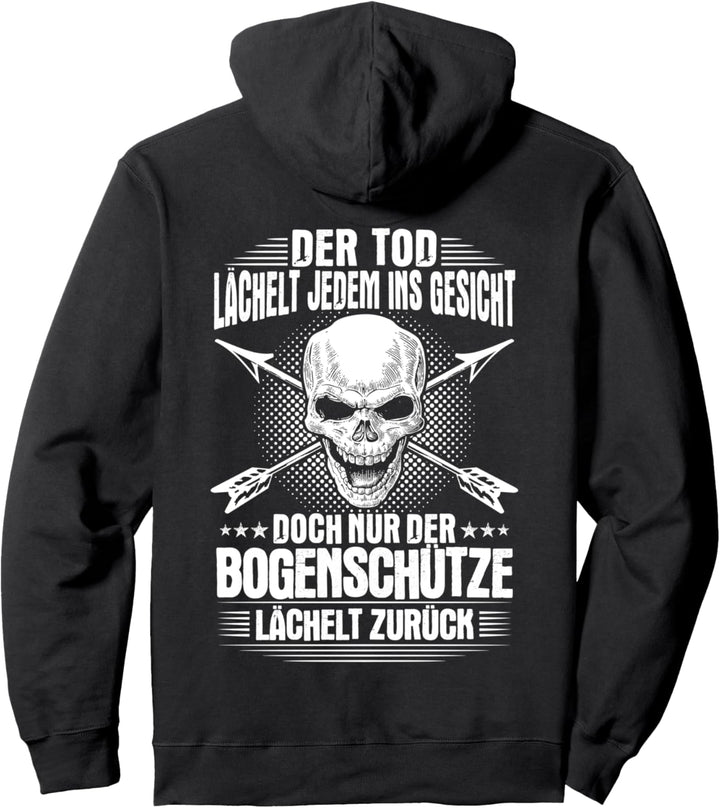 Bogenschiessen Lächeln Bogensport Bogenschütze Pullover Hoodie