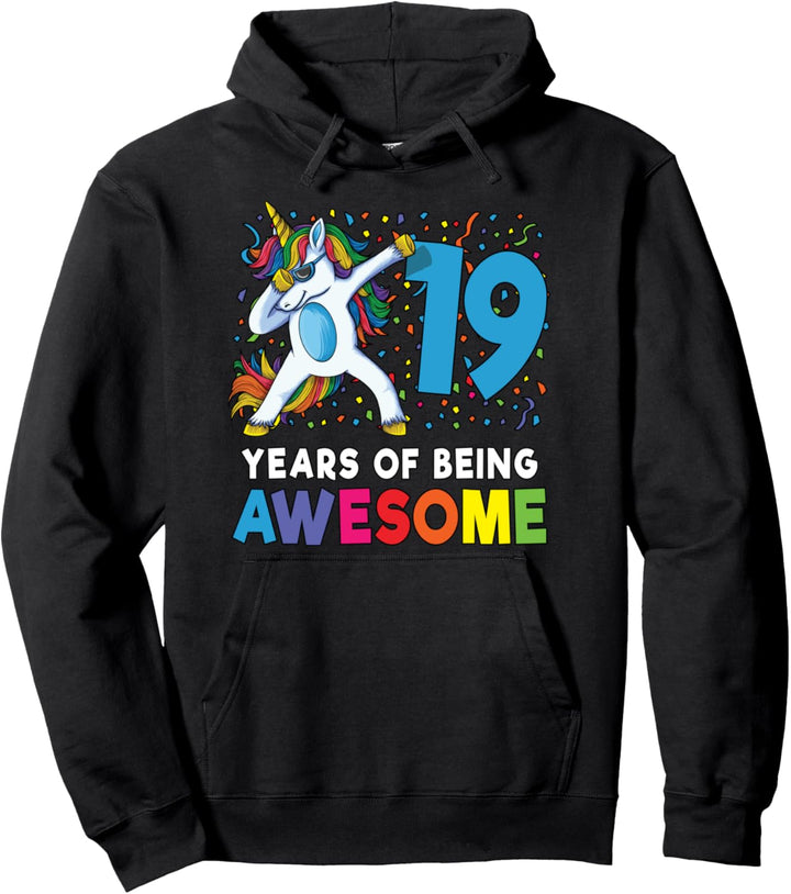19. Geburtstag Einhorn Jungen Party Geschenk Pullover Hoodie