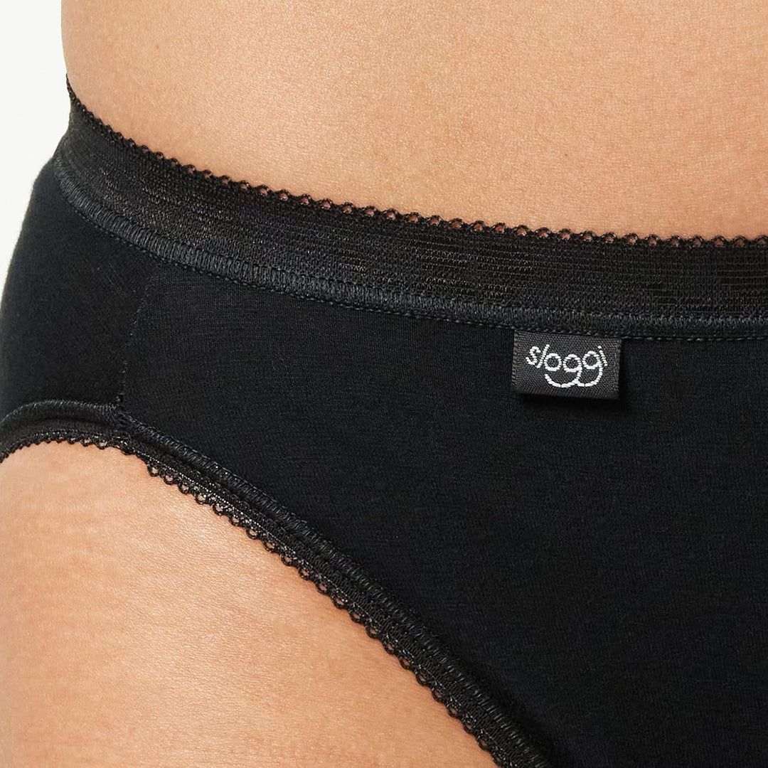Sloggi Damen Slip (4er Pack), Schwarz
