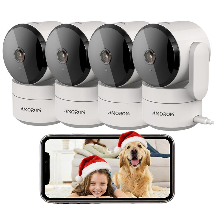 WLAN Überwachungskamera Innen 360°, KI-Kamera Überwachung mit Benutzerdefinierte Szenariowarnungen(R