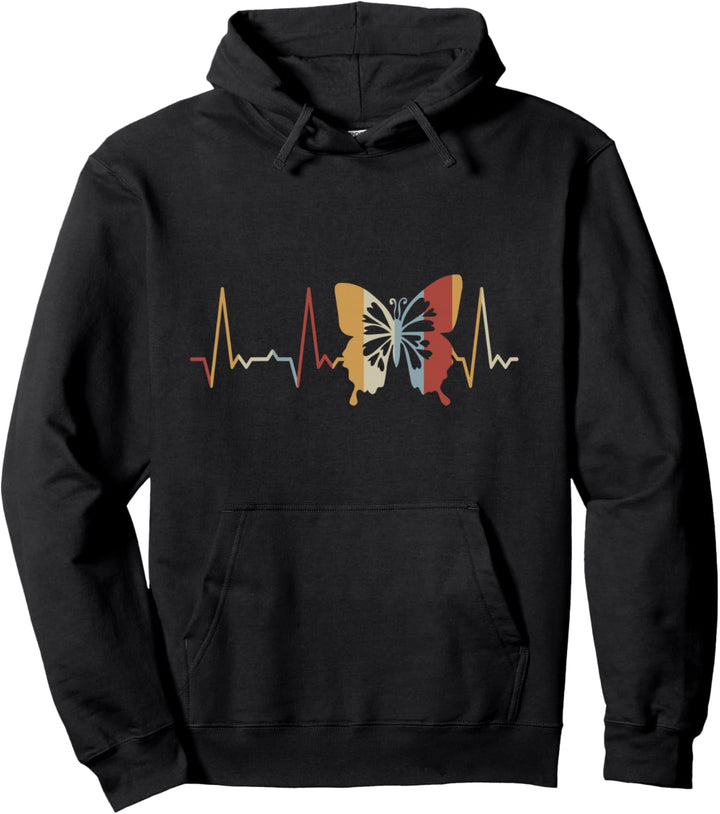 Herzschlag Schmetterling Pullover Hoodie