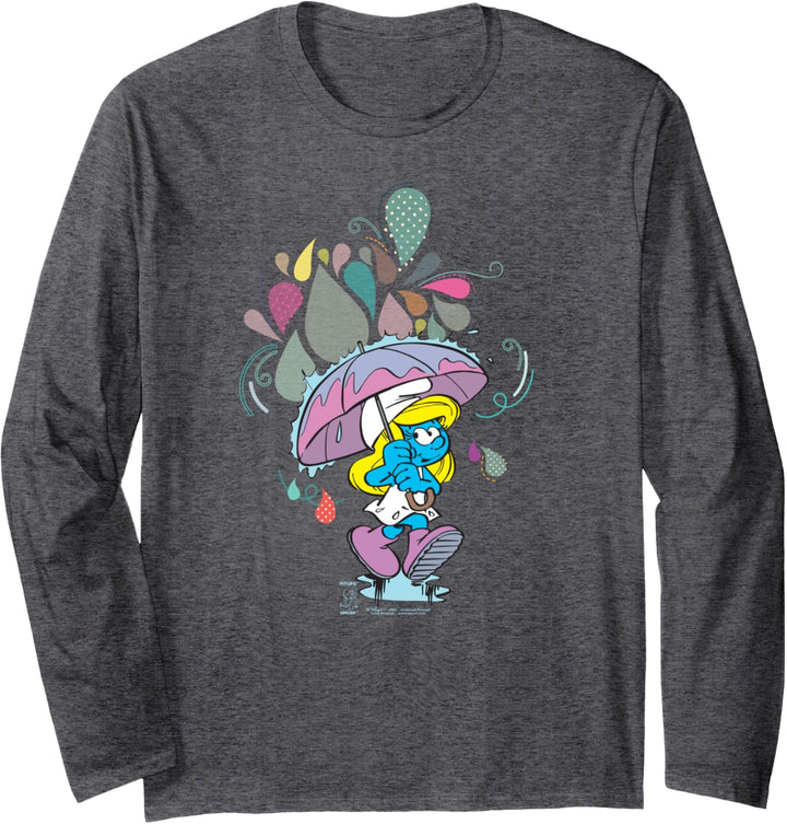 The Smurfs Schlumpfe Smurfette Magical Umbrella Langarmshirt