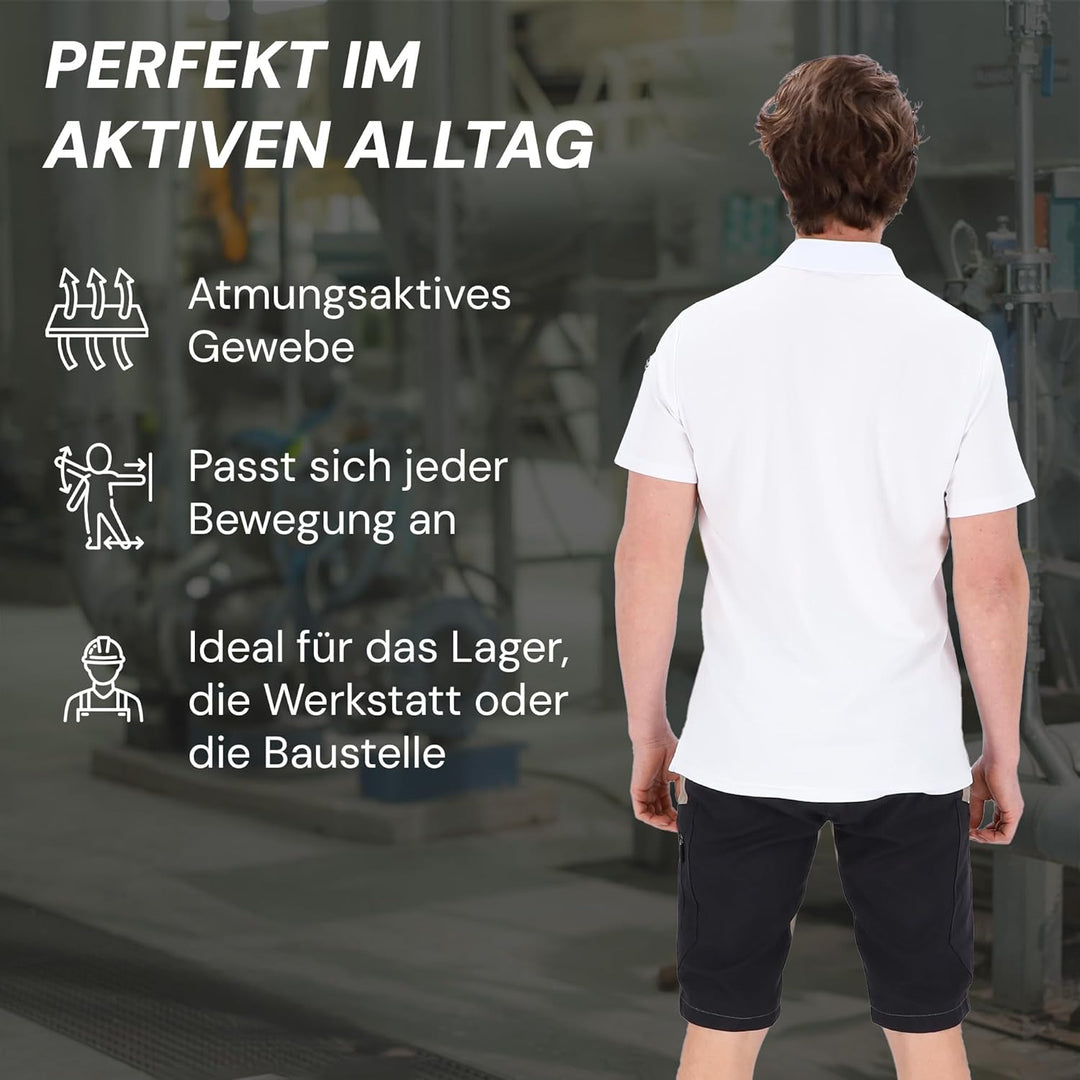 PUMA Workwear Advanced – Poloshirt Herren Kurzarm – Arbeitsshirt mit Brusttasche und Utility Fach an