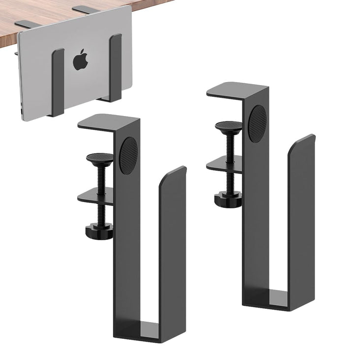 Mineup 2 Stück Aufhängbarer Laptop Organizer, Verstellbare Schreibtisch Seitenaufbewahrung, Laptop S