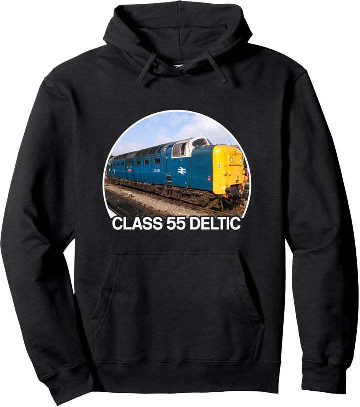 Class 55 Deltic Train Engine Locomotive British Railway Rail Pullover Hoodie