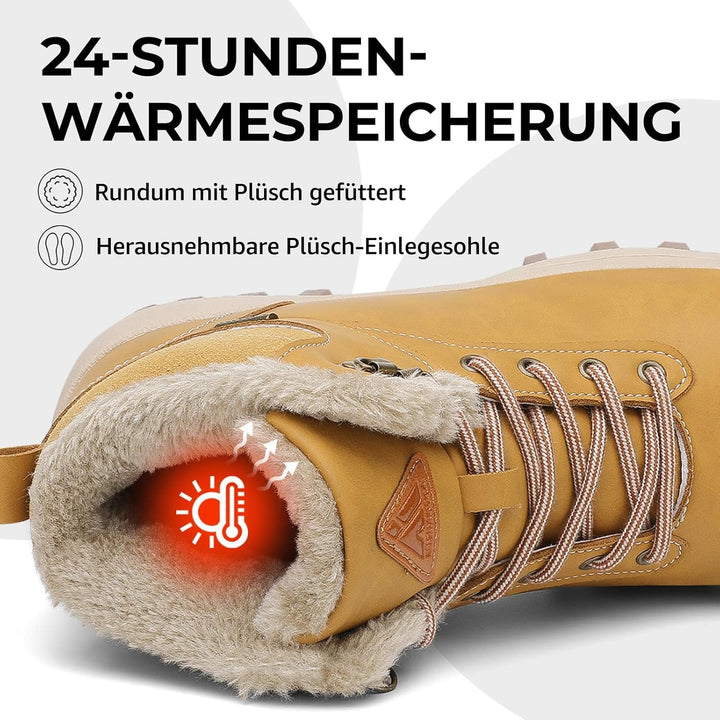 Mishansha Unisex Winterschuhe Warme Gefütterte Winterstiefel Wasserdicht Wanderschuhe Gr.36-48 43 EU