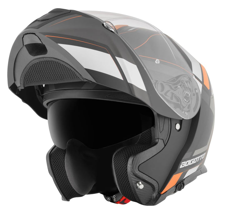 Bogotto FF403 Murata Klapphelm, orange/schwarz XS