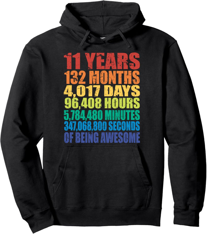 11. Geburtstag, Für Kinder Jungen Mädchen, Cool 11 Jahre Alt Pullover Hoodie