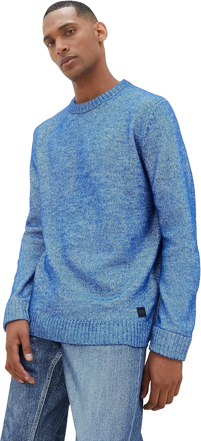 TOM TAILOR Herren Pullover XXL 34433 - Hockey Blue White Core, XXL 34433 - Hockey Blue White Core